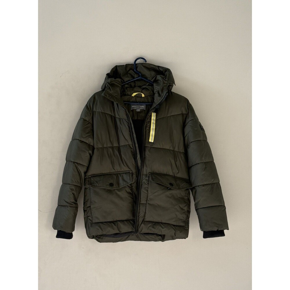 Michael Kors Quilted Hooded Winter Boys Jacket Green 14-16